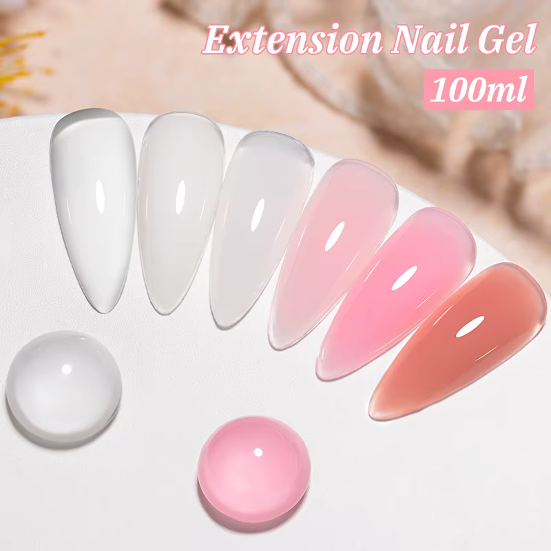Vernis d'extension d'ongles rose Semi-Permanent UV/LED de grande capacité de 100ml