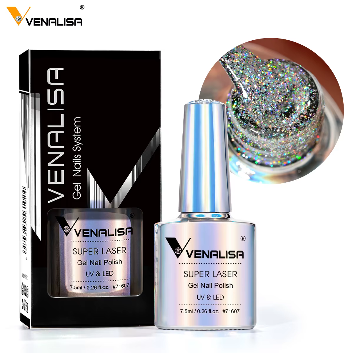 Venalisa 7.5ml Super Laser vernis à ongles effet paillettes scintillant Semi Permanent CANNI couleurs beauté UV LED Gel laque