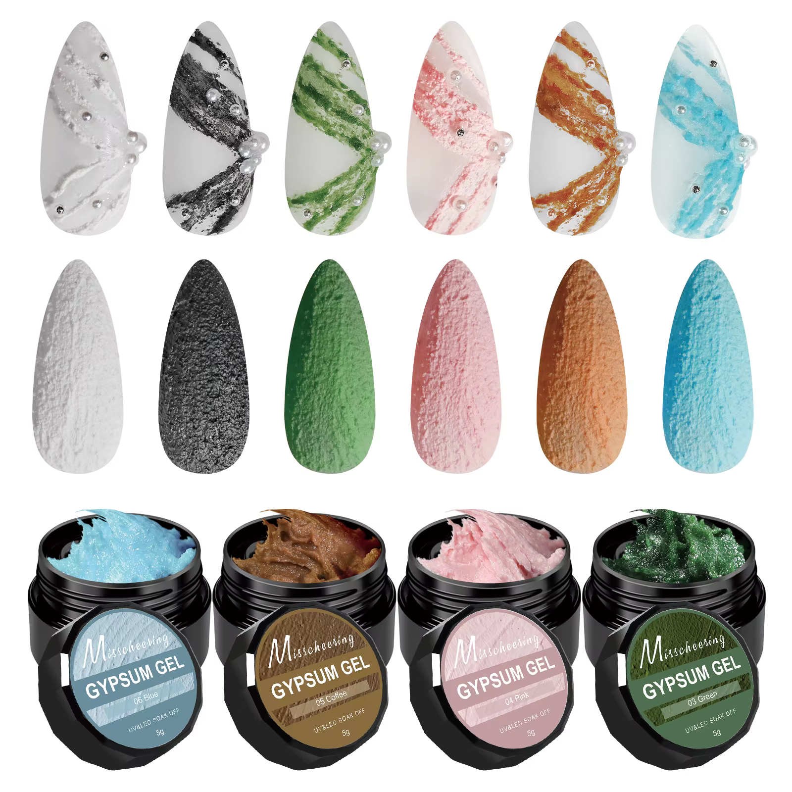 1 pot dessin sculpture Gel ongles plâtre effet 3D sable Texture soulagement pas besoin de lavage Gel vernis UV LED