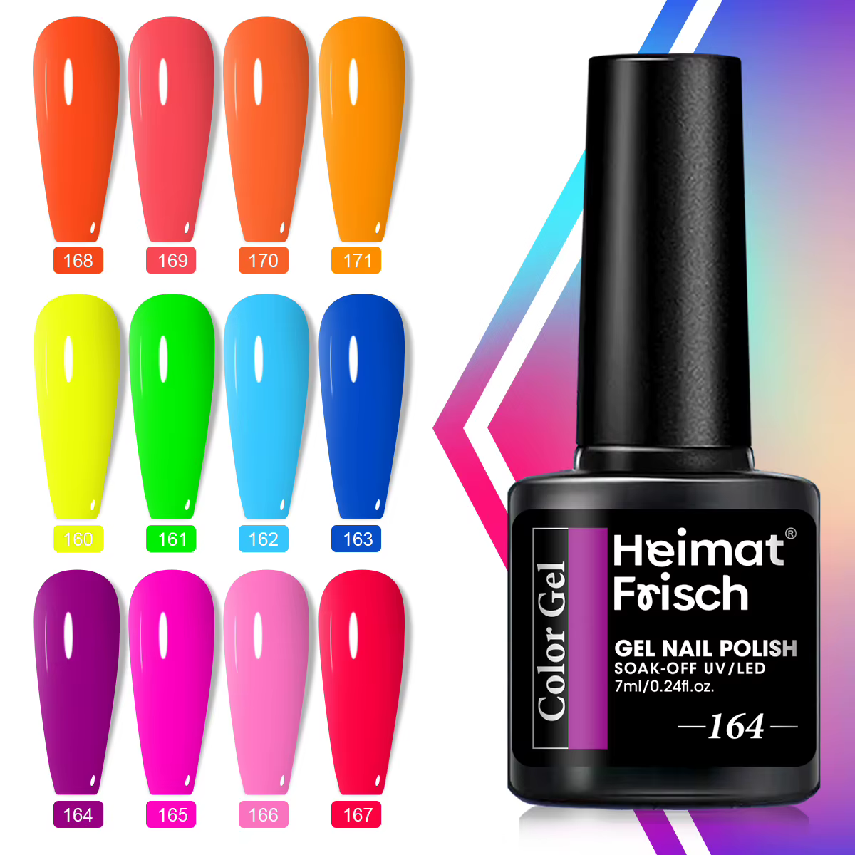 Ensemble de vernis à ongles hydratant Rainbow Bridge de 12 pièces