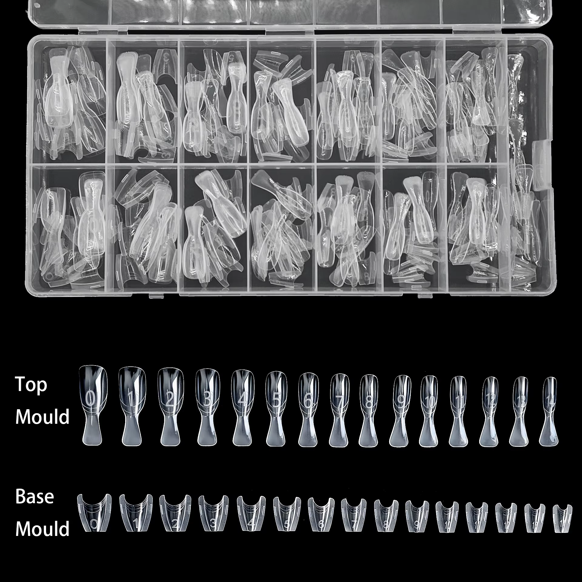 Ongles Sandwich doubles formes-240 pièces