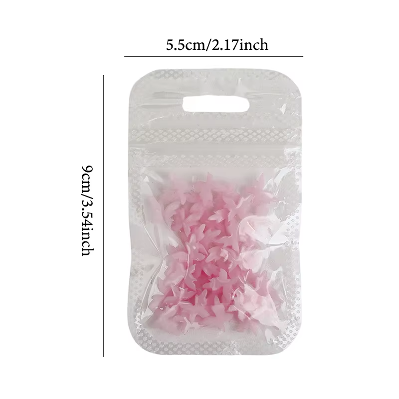 20 pièces papillons Nail Art décorations résine ongles papillon breloques