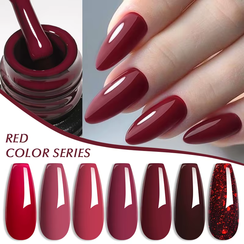 Vernis à ongles Gel rouge vin 7ML