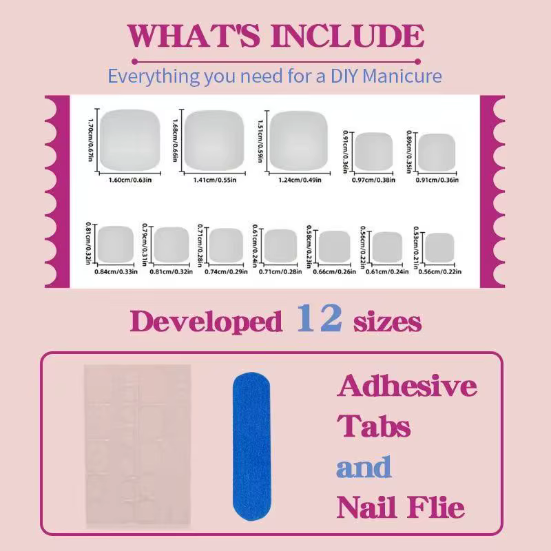 24 faux ongles en forme de fleur à motif zèbre