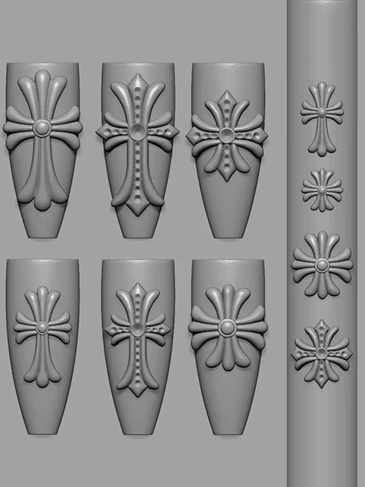 Moule 3D en silicone pour motifs croix