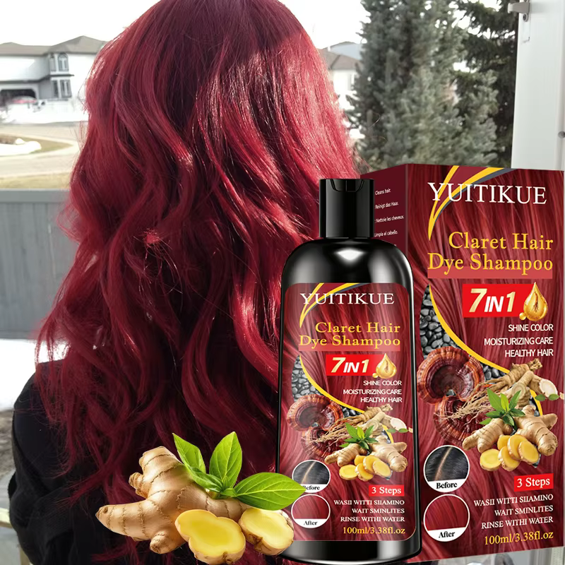 YUITIKUE 7 en 1 Shampooing Colorant Hydratant Brillant Nettoyant et Nourrissant pour Cheveux 100ml