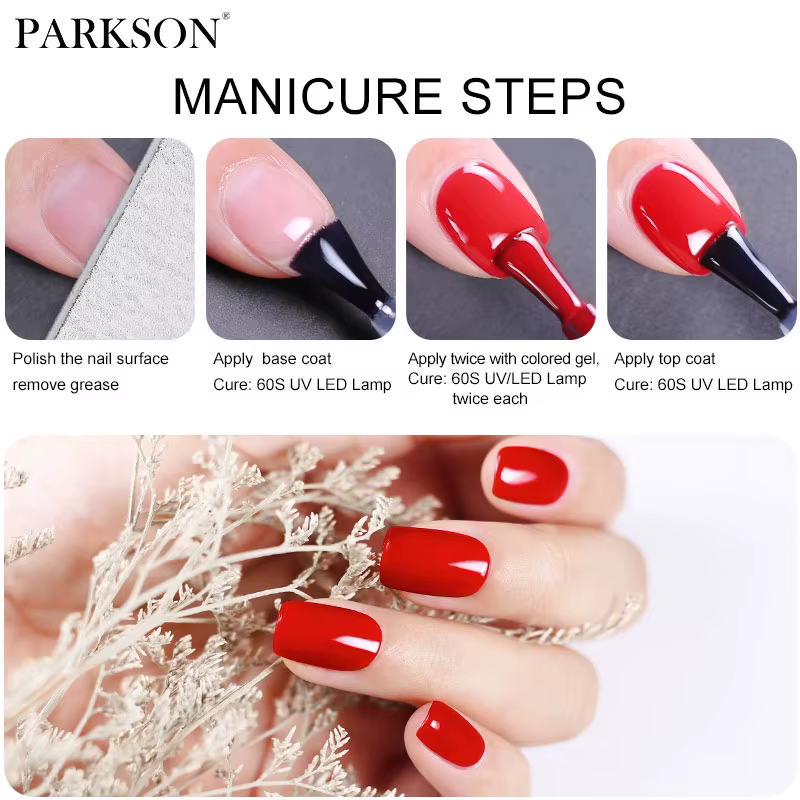 Parkson sans lingette couche de Base supérieure vernis à ongles Gel Design rehausseur