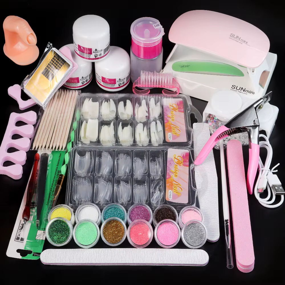 Kit de décoration pour ongles en poudre acrylique et monomère liquide
