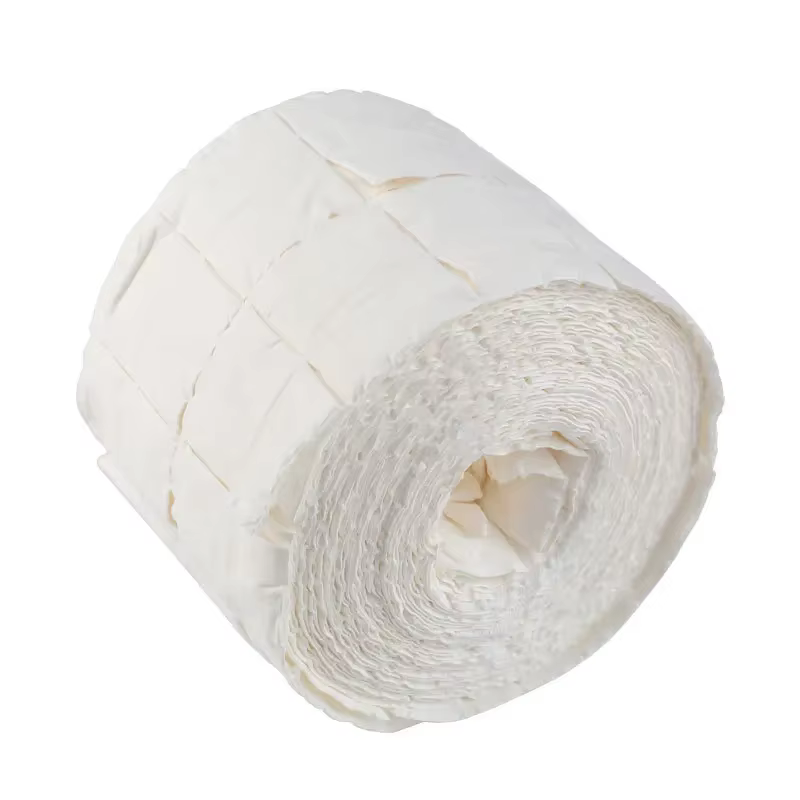 300 pièces/rouleau dissolvant de vernis à ongles tampons de coton blanc déchiré non pelucheux lingettes