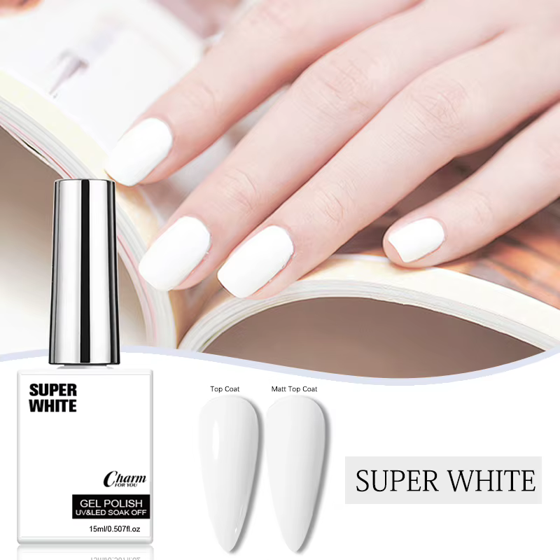 Vernis à ongles gel super blanc 15ml UV LED Soak Off