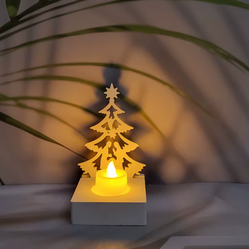 Moule en plâtre de prière de Jésus dans l'arbre de Noël, moule en silicone bricolage, décoration enfichable