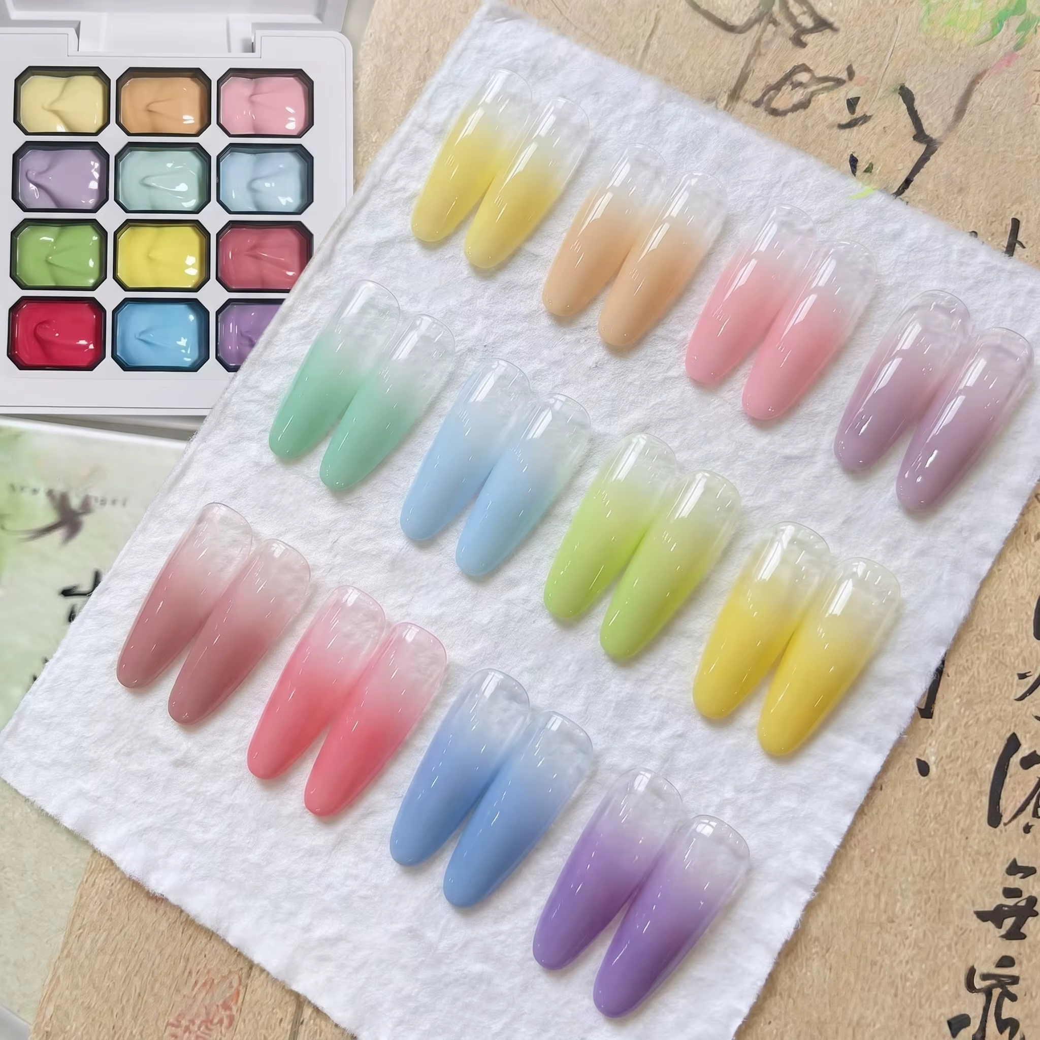 Vernis à ongles en gel solide Macaron 12 couleurs