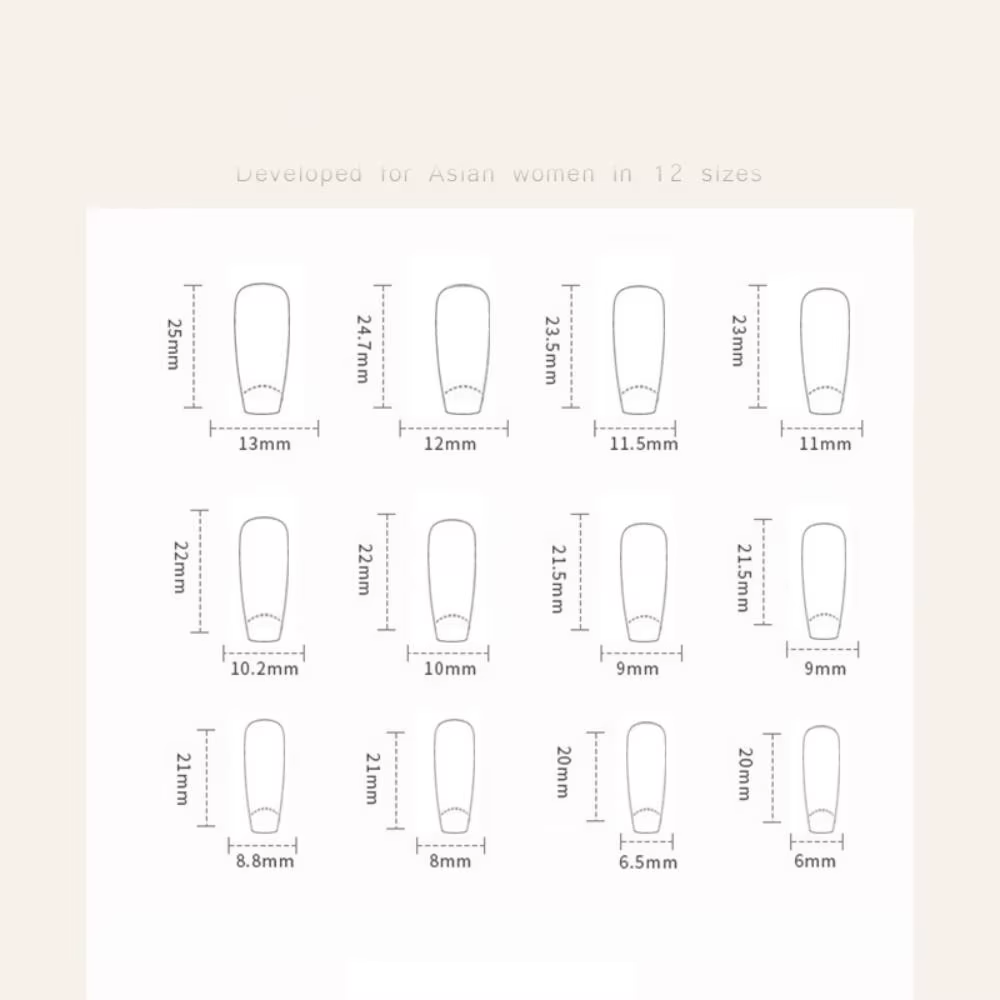 Faux ongles longs de ballerine à la mode
