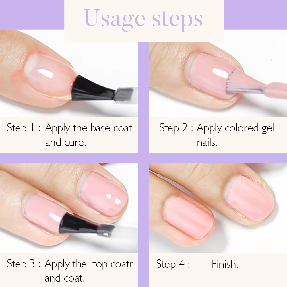 Rainbow Ghini 15ml Purple Series Gel Nail Polish SemiPermanent Nude Glitter UV LED