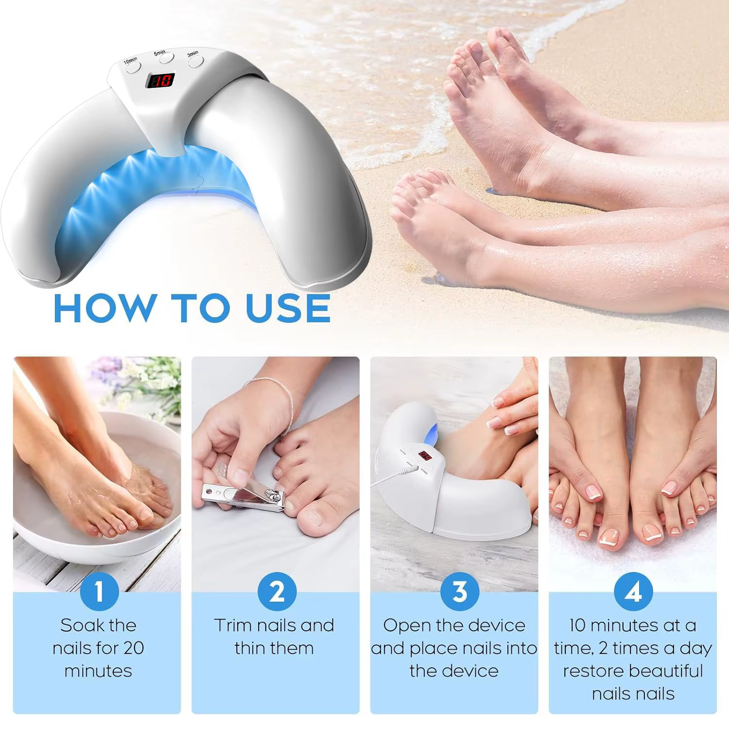 Dispositif de traitement au Laser pour champignons des ongles