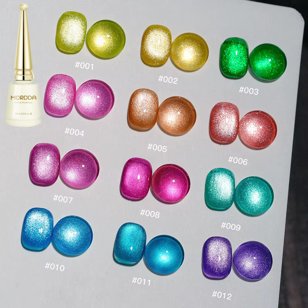 Vernis Gel Fluorescent yeux de chat 15ml cristaux de cristal Gel magnétique avec étincelles