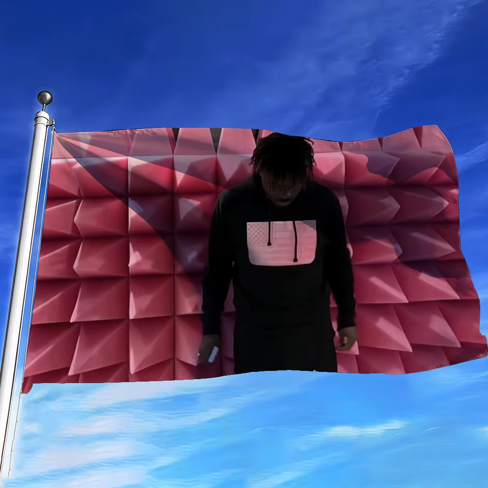 Drapeau rose de Pâques du rappeur Fakemink, idéal pour les fêtes, les clubs, la décoration murale intérieure et extérieure, bannière, cadeau pour les fans
