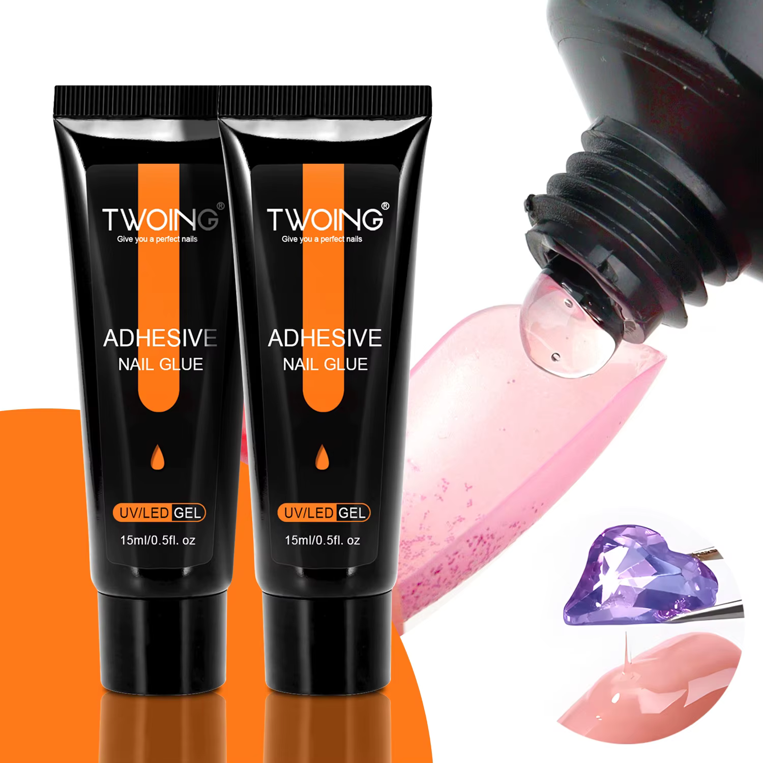 TWOING 15ml ongles conseils Gel nu clair Transparent Gel