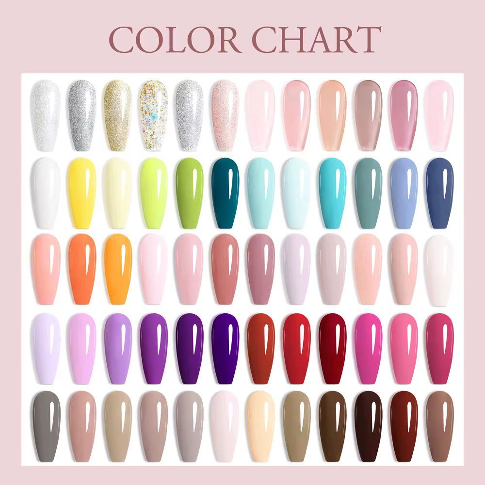 VENALISA Kit de vernis à ongles Gel Hema gratuit nu rose paillettes magnifique couleur manucure