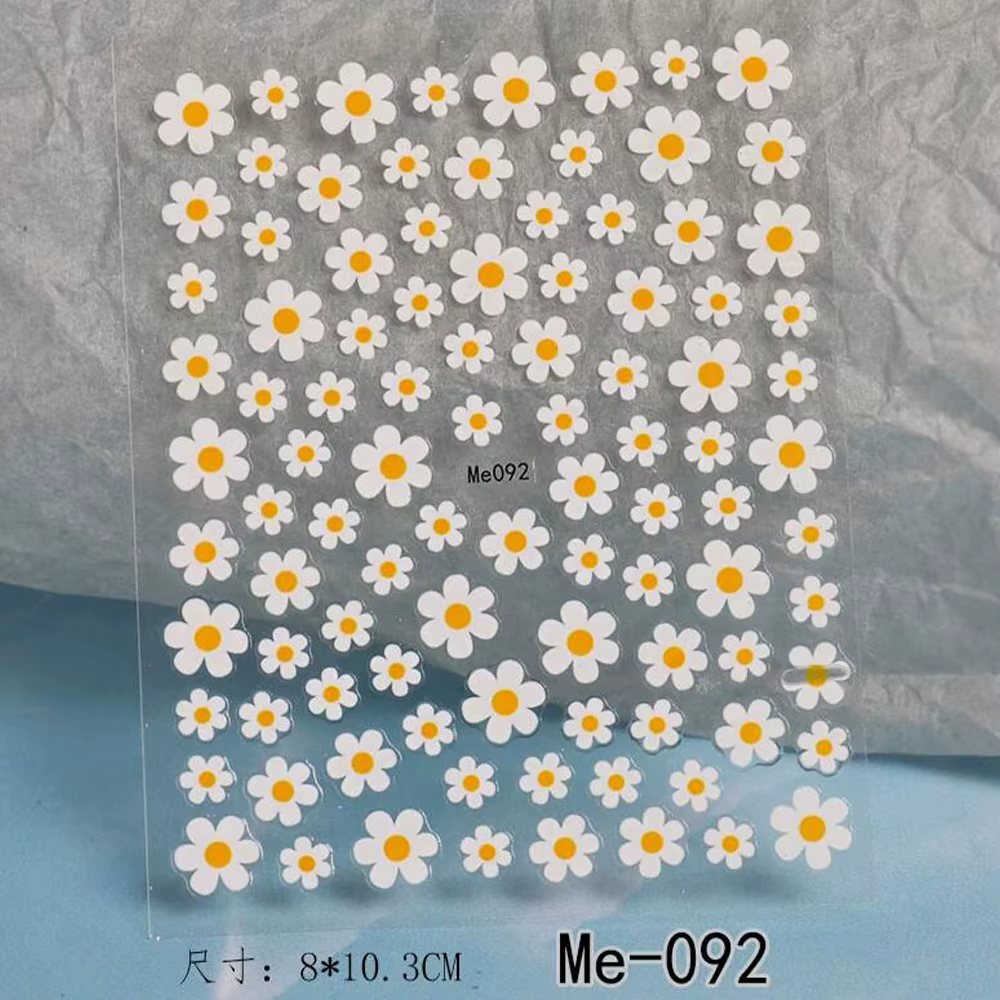 Autocollant pour ongles marguerite 3D