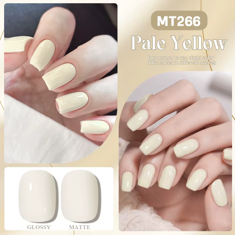 Vernis à ongles Gel jaune pâle HEMA TPO gratuit Semi Permanent à tremper UV LED