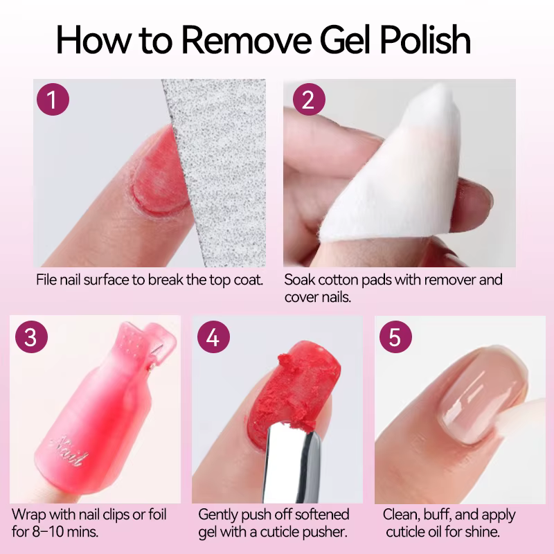 UR SUGAR 100ml 2 en 1 Liquide Dissolvant de Vernis Gel 1/2PCS Formule Douce Nettoyage Rapide