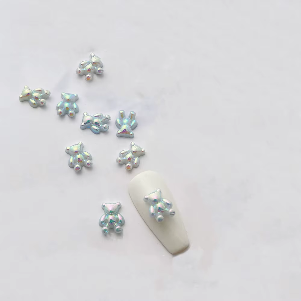Mini-Baroque- Perle Aurora Ornements Diamante Résine Accessoire Adorable Kiyomi Ours Ongles Conseils Vernis Couplets