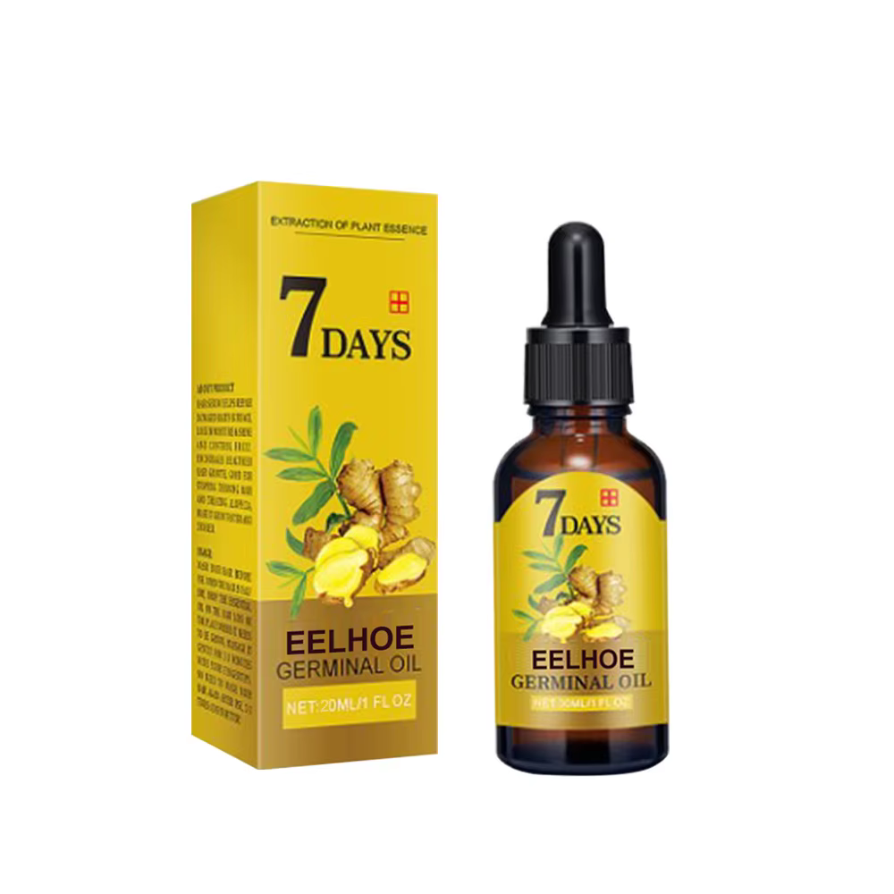 EELHOE Huile de croissance des cheveux au gingembre | Traitement anti-chute naturel essentiel | Solution nutritive hydratante pour tous types de cheveux 40 ml