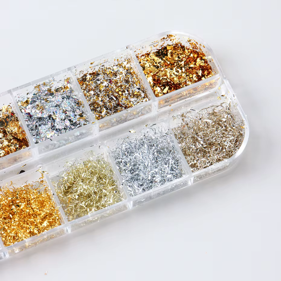 Feuilles d'or pour ongles magnifiques