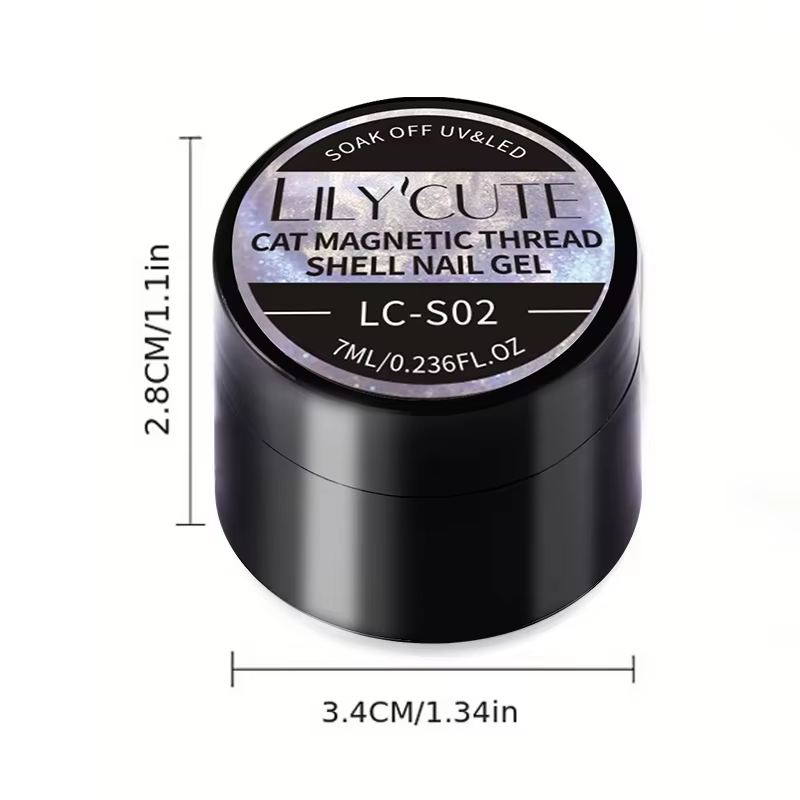 LILYCUTE 7ML Vernis à Ongles Gel Effet Coquillage 3D Aurore Nacré Semi-Permanent Soak Off UV DIY Design Nail Art