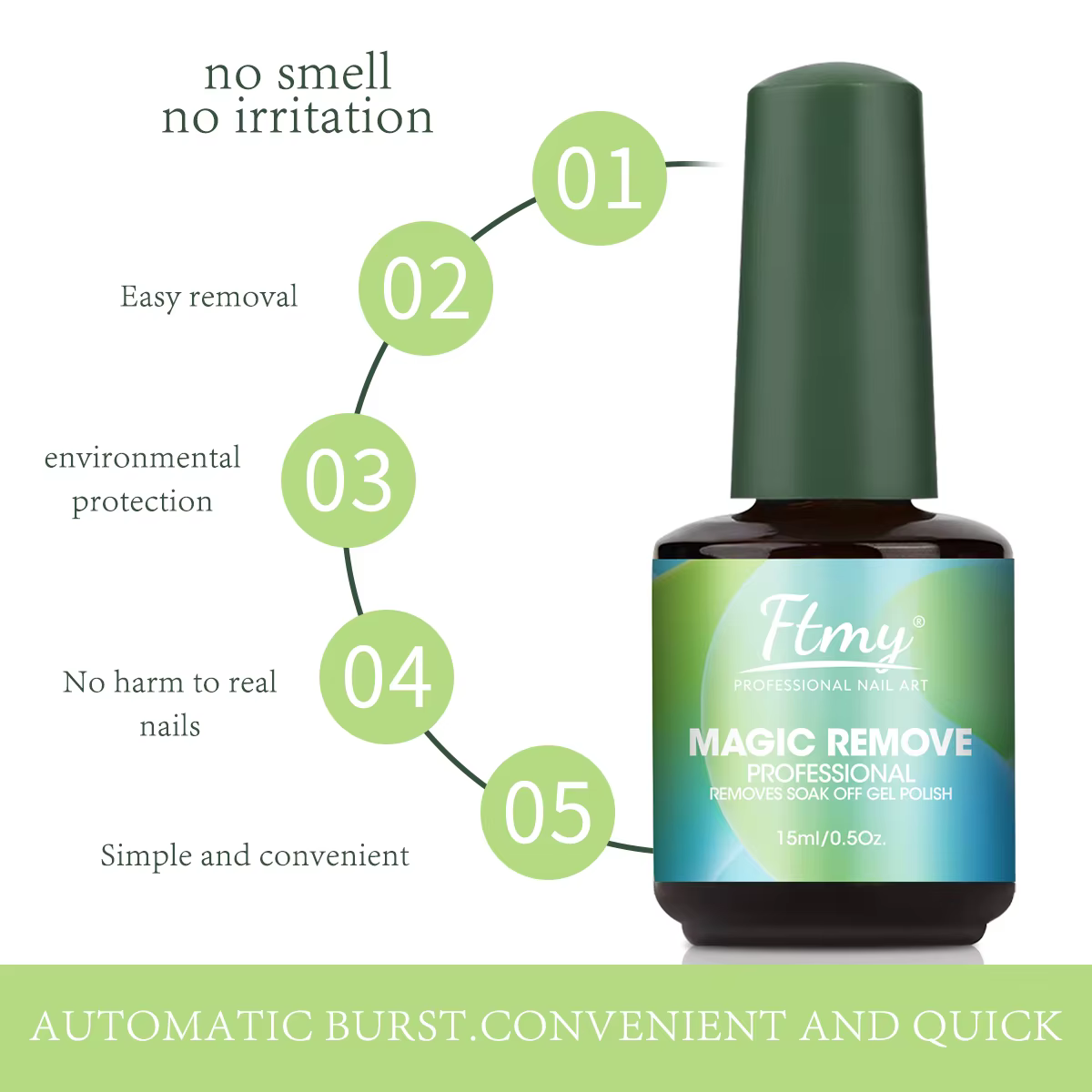 Dissolvant de vernis à ongles en Gel