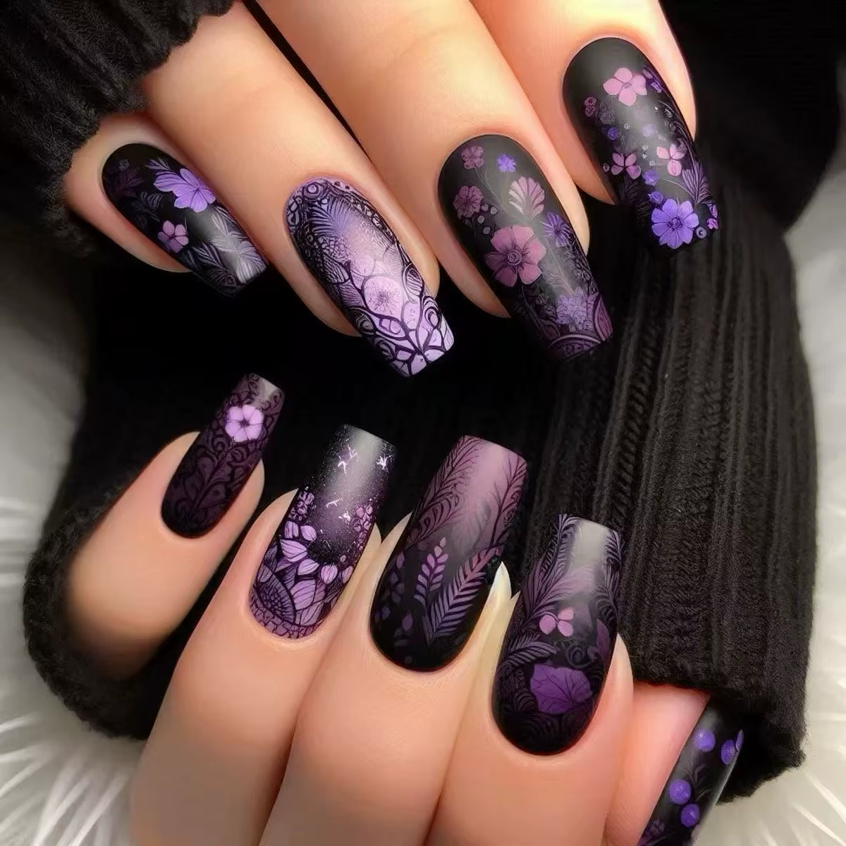 24 faux ongles à presser