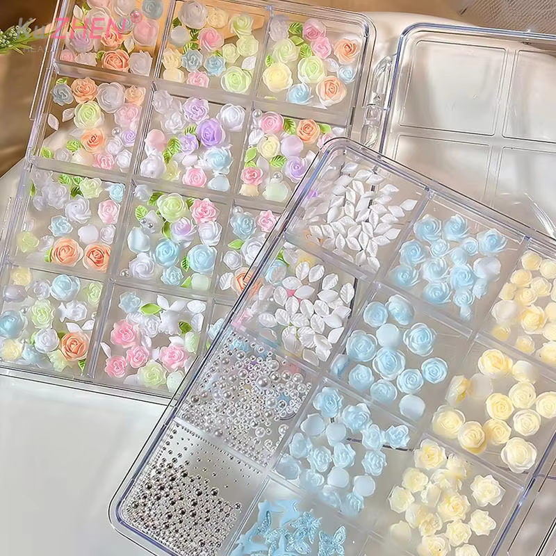 6/12 Grilles de breloques 3D pour nail art