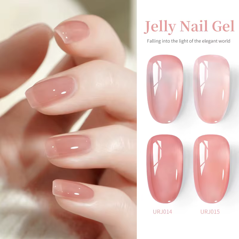 UR SUGAR 15ml gelée de cristal nu rose violet Gel vernis à ongles Transparent Semi-permanent UV Gel Nail Art tremper Gel