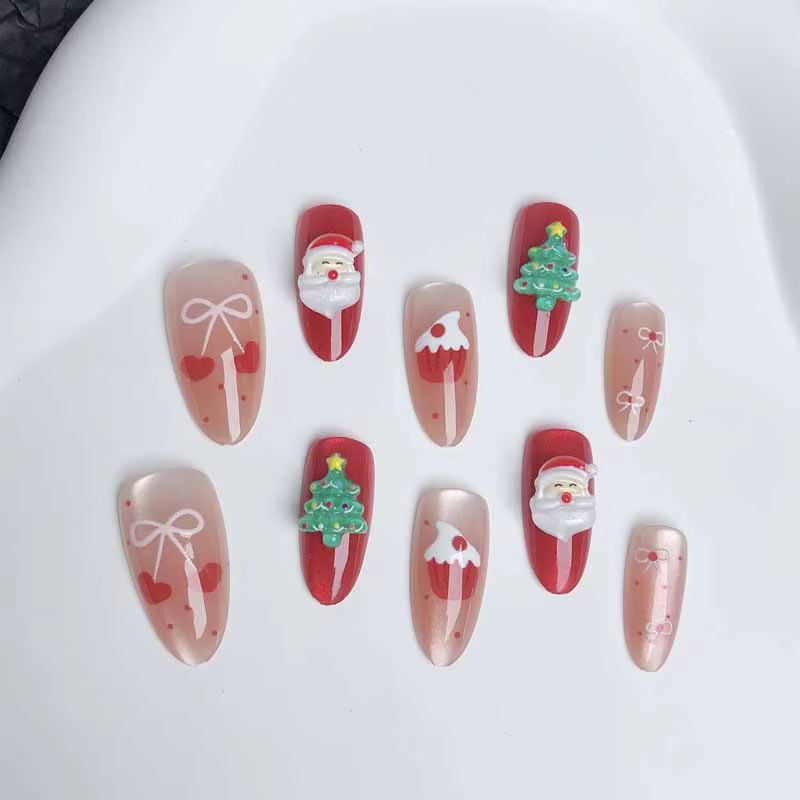 10 pièces dames mignon 3D arbre de noël père
