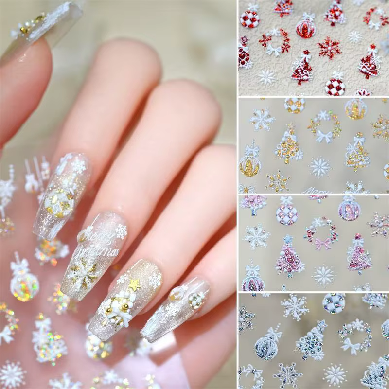 Ruban de noël doux, flocon de neige vif