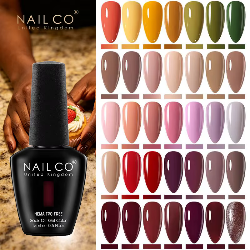 NAILCO – vernis à ongles en Gel rouge brun