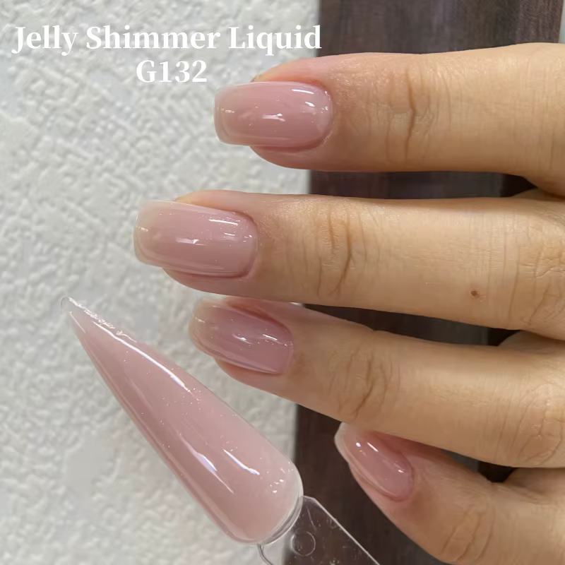 MSHARE 50g Gel de construction liquide scintillant pour ongles