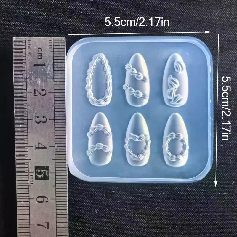 Silicone gâteau crème Art bricolage manucure 3D sculpture bijoux ongles moule conception