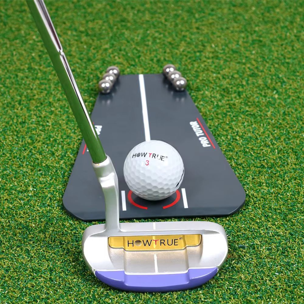 Entraîneur de tuteur de golf portable multifonctionnel, aides à l'entraînement de putting de golf, planche d'exercice guidée de putter d'entraînement intérieur