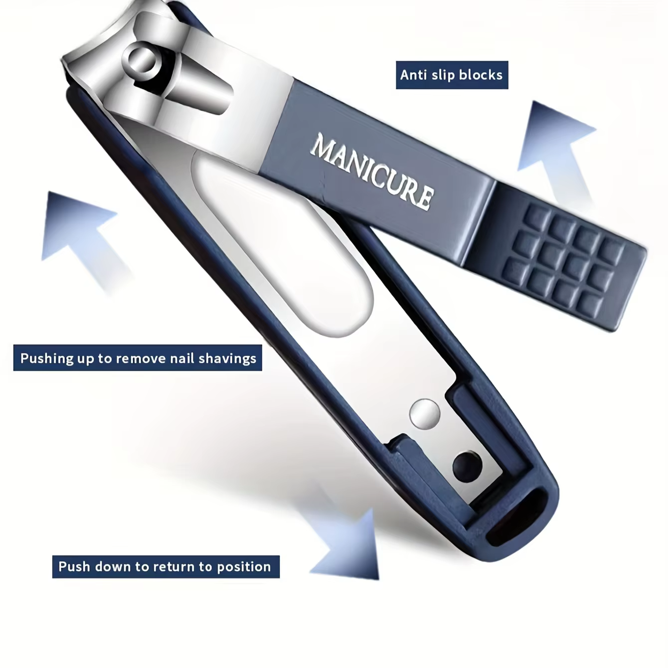 Nouveaux coupe-ongles anti-éclaboussures de haute qualité avec une lame dure et une boîte de rangement des ongles