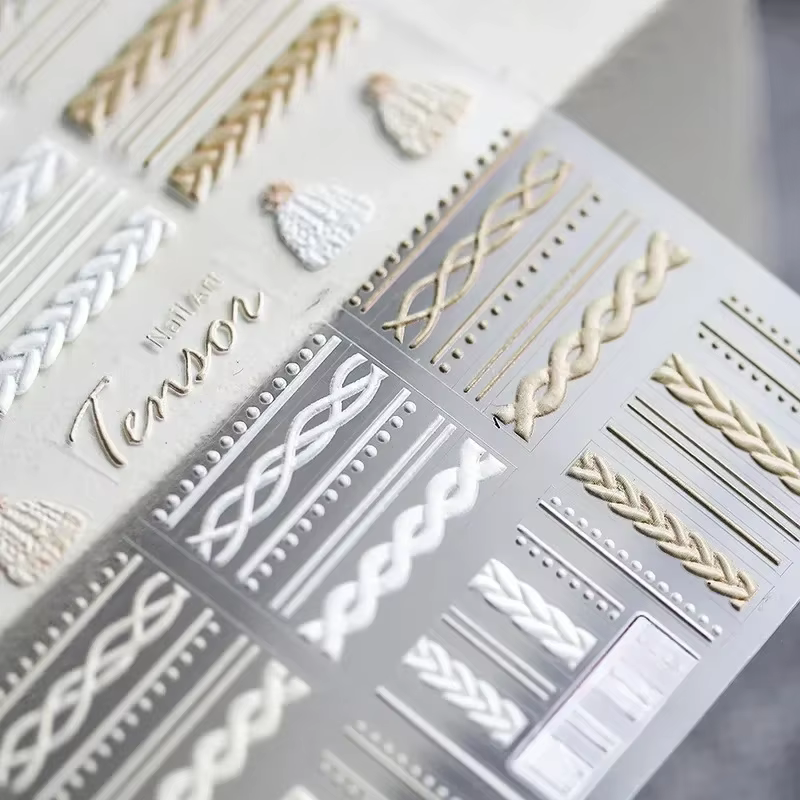 Autocollant pour ongles gravé en acrylique