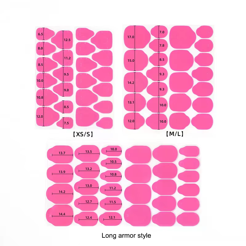24/30 autocollants réutilisables double face pour ongles