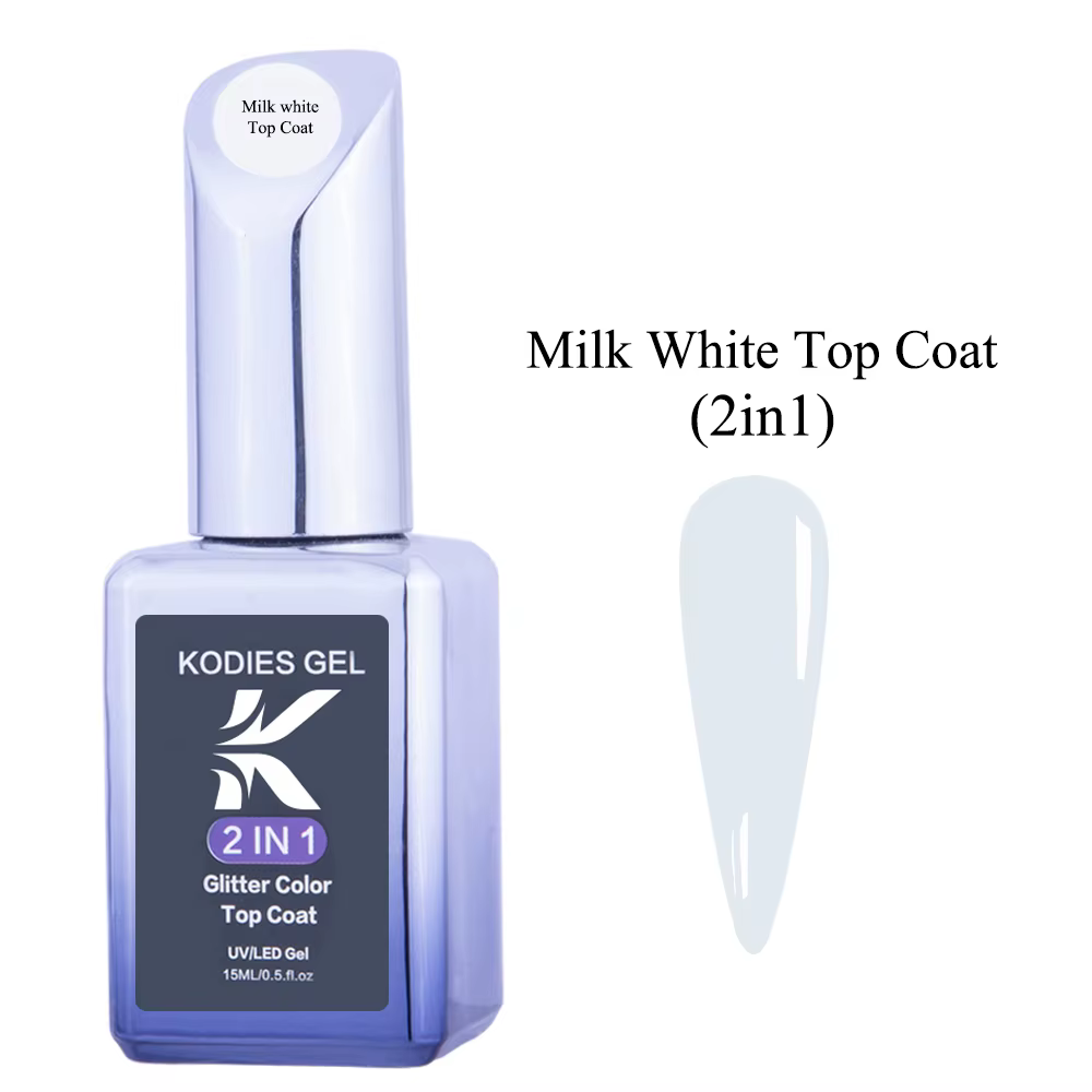 KODIES GEL-Verhéritage à Ongles Gel UV Blanc Laiteux, Finition Gelée Translucide, Non Collant, Brcorporelle, Semi Continu
