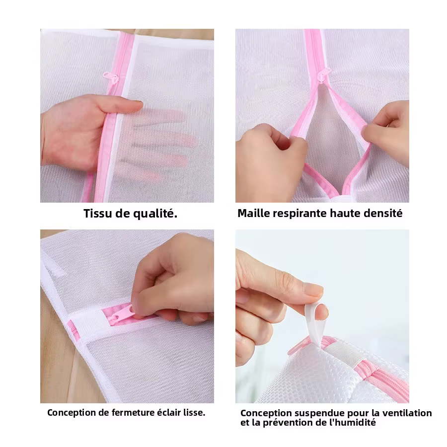 3 pièces/ensemble soutien-gorge sous-vêtements produits fermeture éclair maille sacs à linge paniers outils de nettoyage ménager accessoires soins du linge