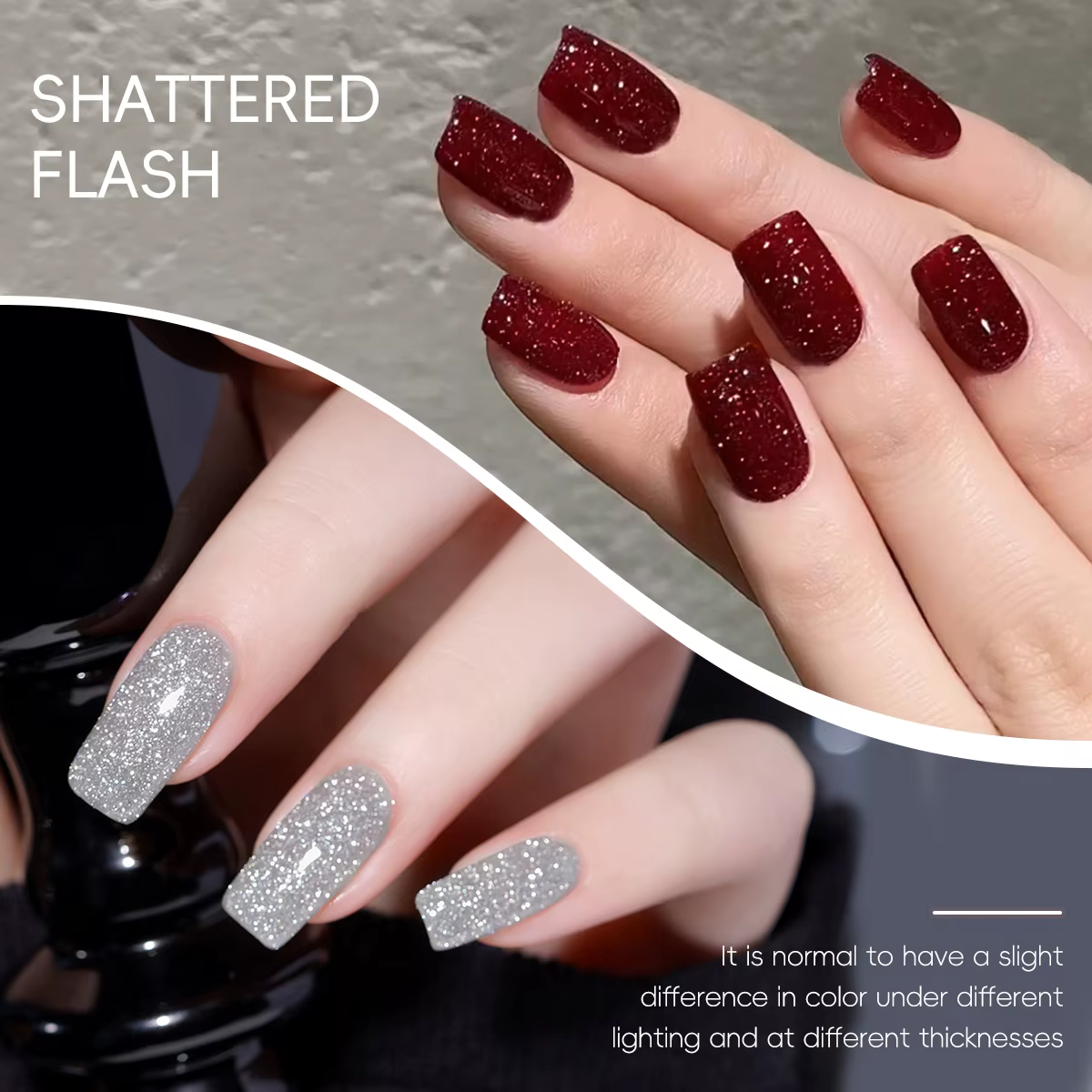 Vernis à ongles Gel réfléchissant à paillettes