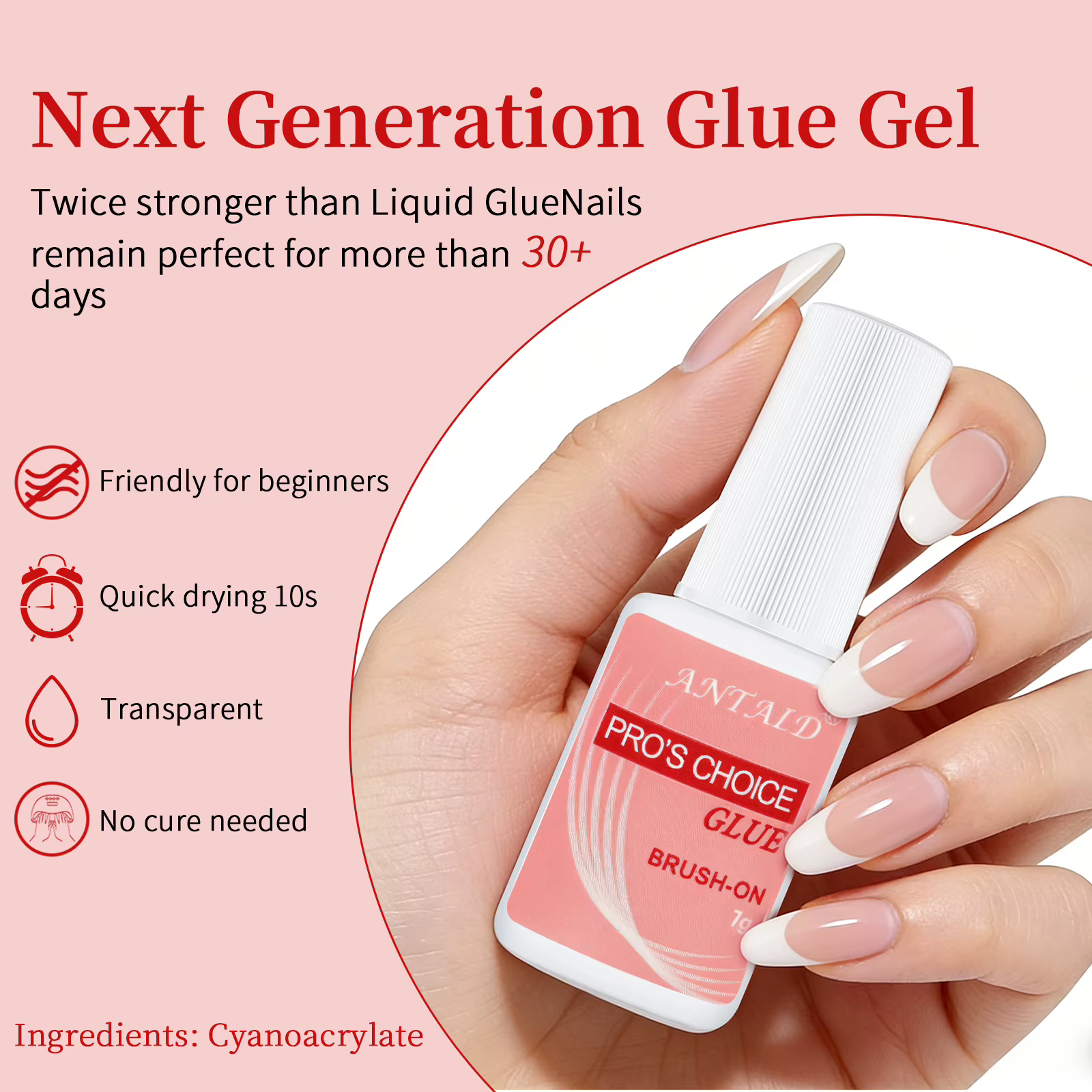 Colle à ongles 7g à appliquer au pinceau
