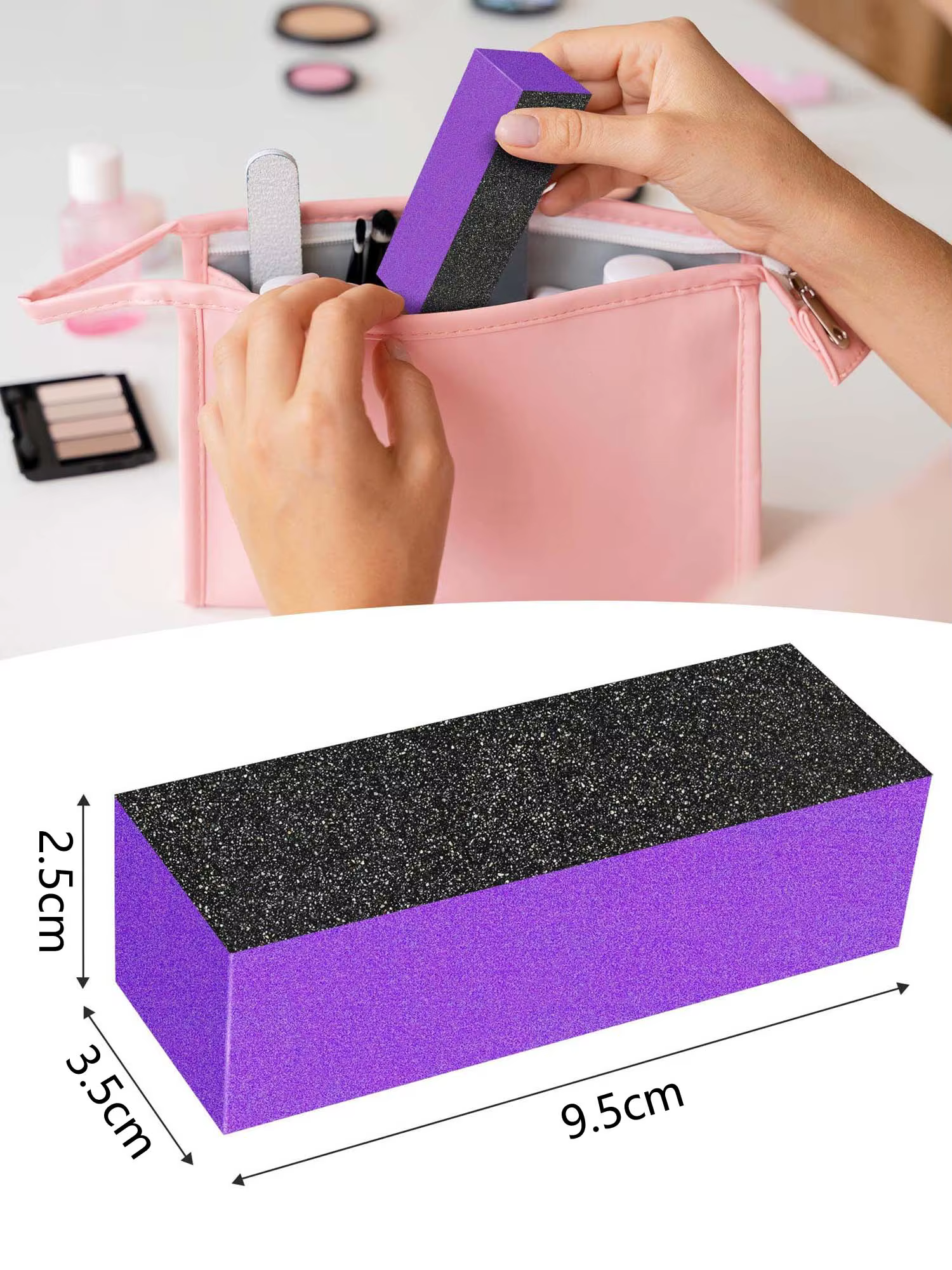 Tampon à ongles bloc de ponçage polisseuse lime de polissage grain 60/100 pour Kit d'art