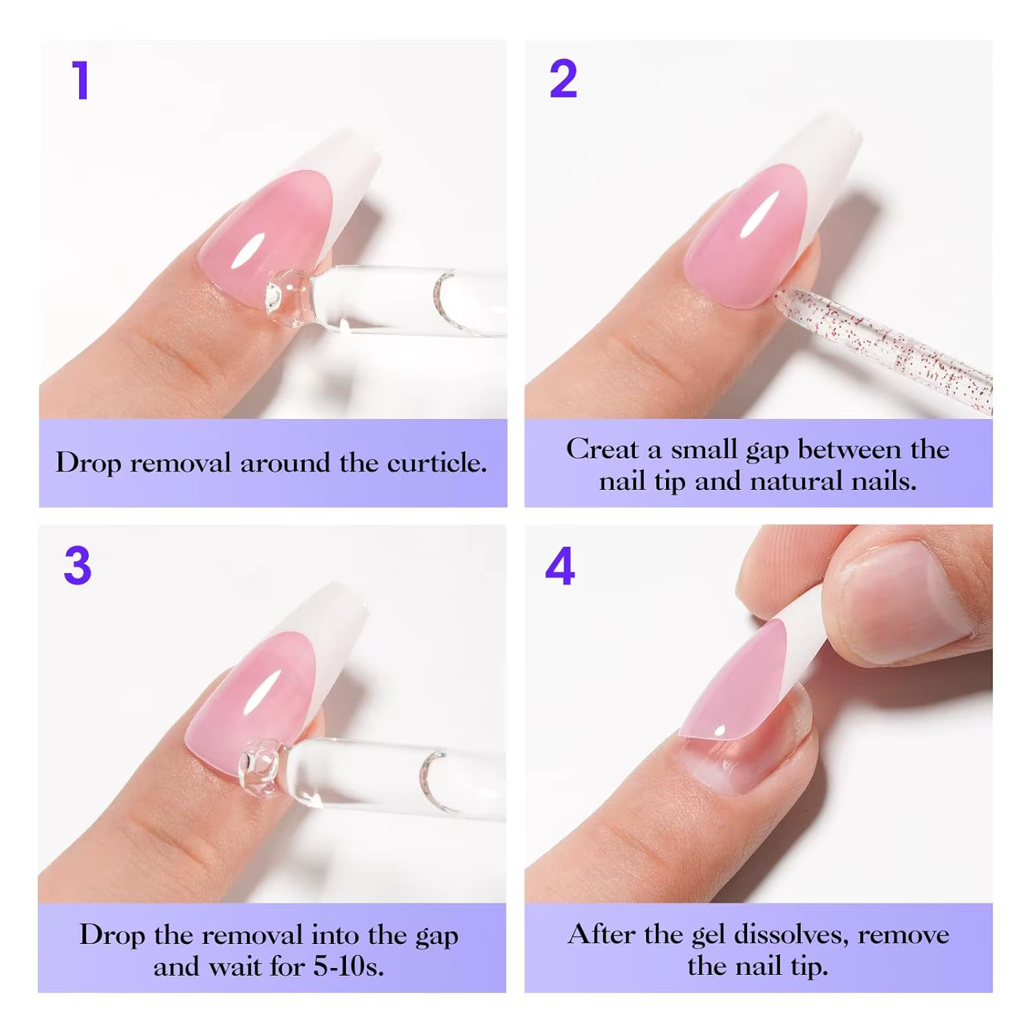 GELLEN 40ml Dissolvant de Colle à Ongles Formule Douce