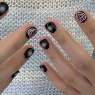 24 faux ongles à presser effet œil de chat